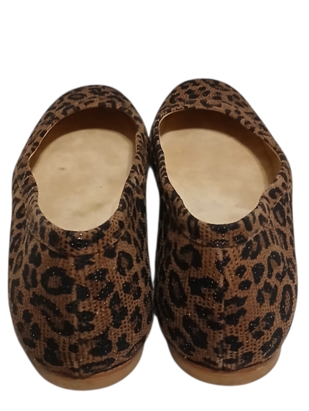 Stuart Weitzman | Square Toe Leopard Print Pebbled Ballet Flats Size 11N - Picture 10 of 13